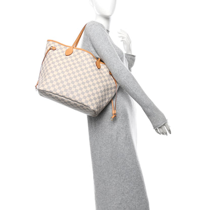 Louis Vuitton Damier Azur Neo Neverfull MM Rose Ballerine 2 of 11