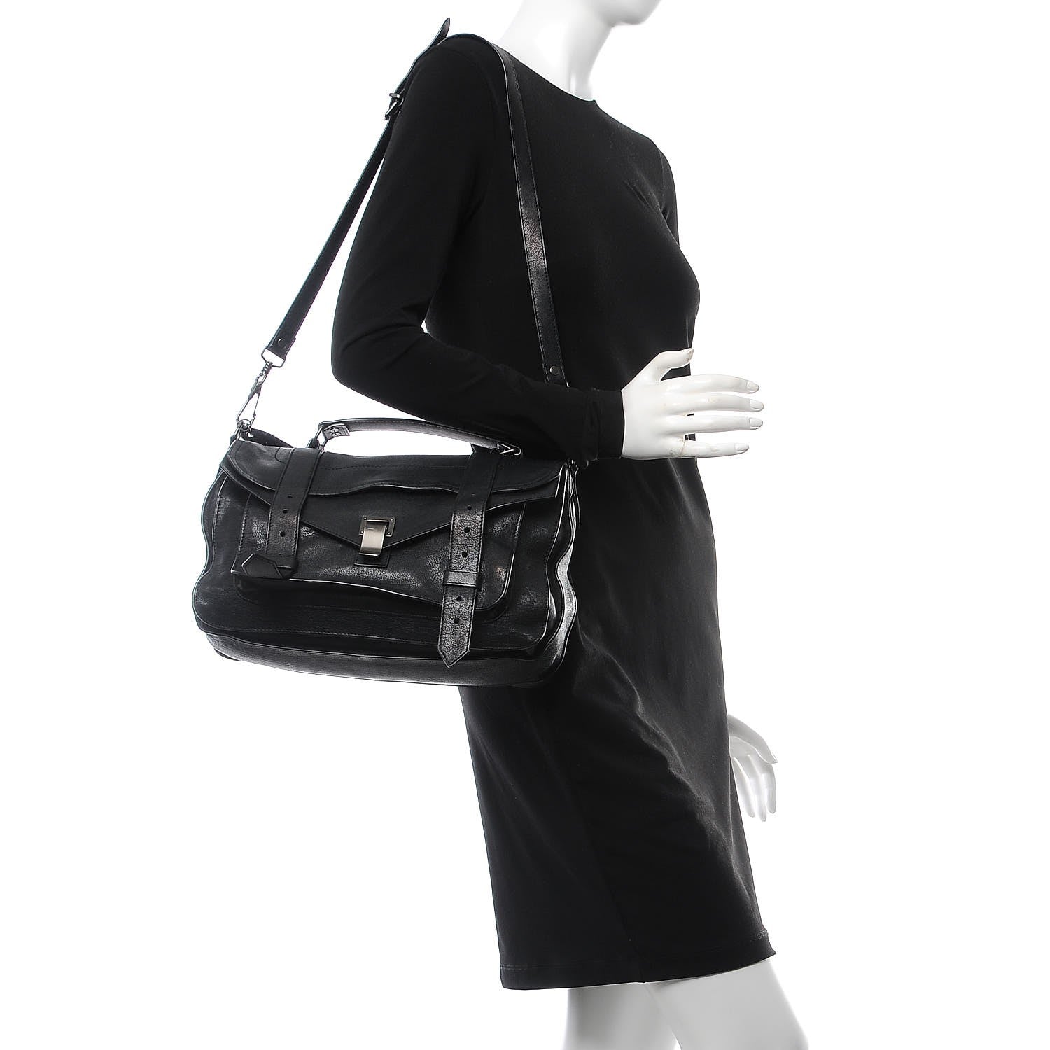 Proenza Schouler Lambskin Medium PS1 Satchel Black 2 of 10