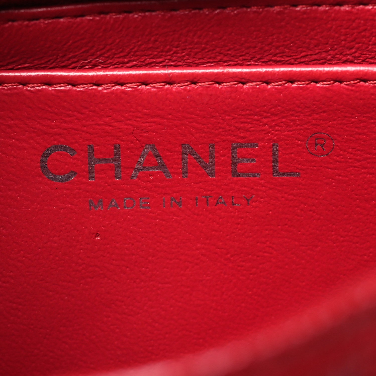 Chanel Caviar Quilted Mini Square Flap Red 6 of 11