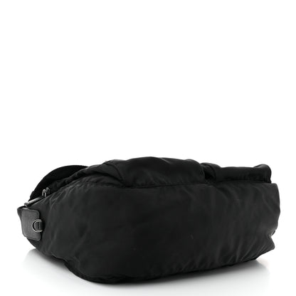 Prada Tessuto Nylon Saffiano Vela Messenger Bag Black 4 of 11