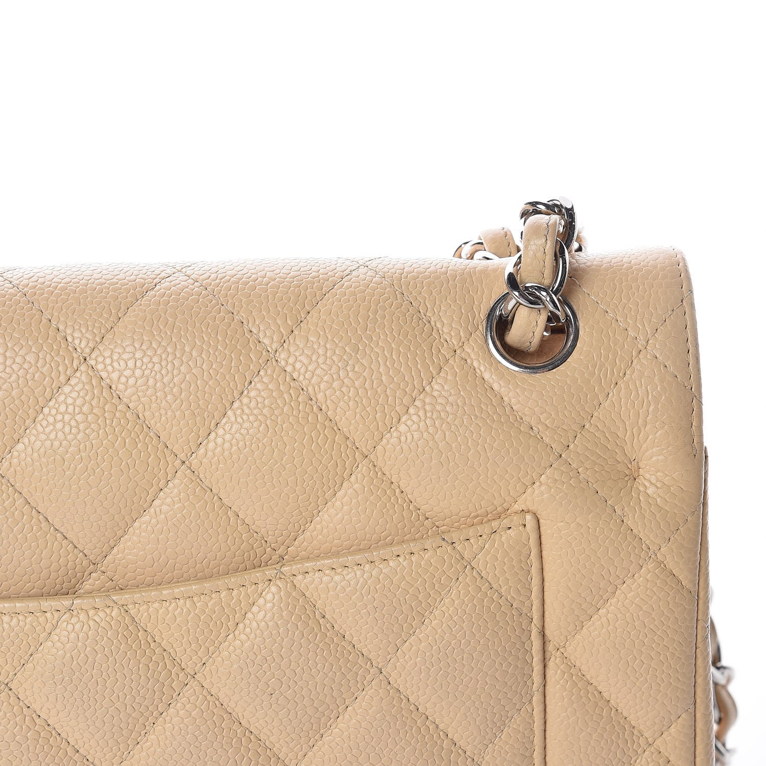 Chanel Caviar Quilted Jumbo Double Flap Beige Clair 14 of 14