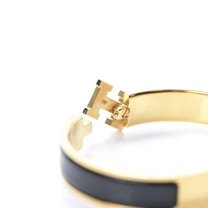 Hermes Enamel Narrow Clic Clac H Bracelet PM Black 5 of 6