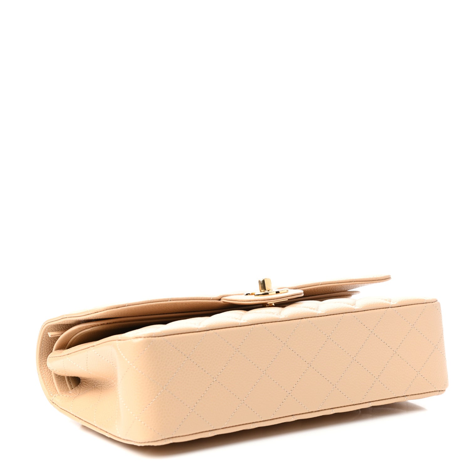 Chanel Caviar Quilted Medium Double Flap Beige 4 of 11