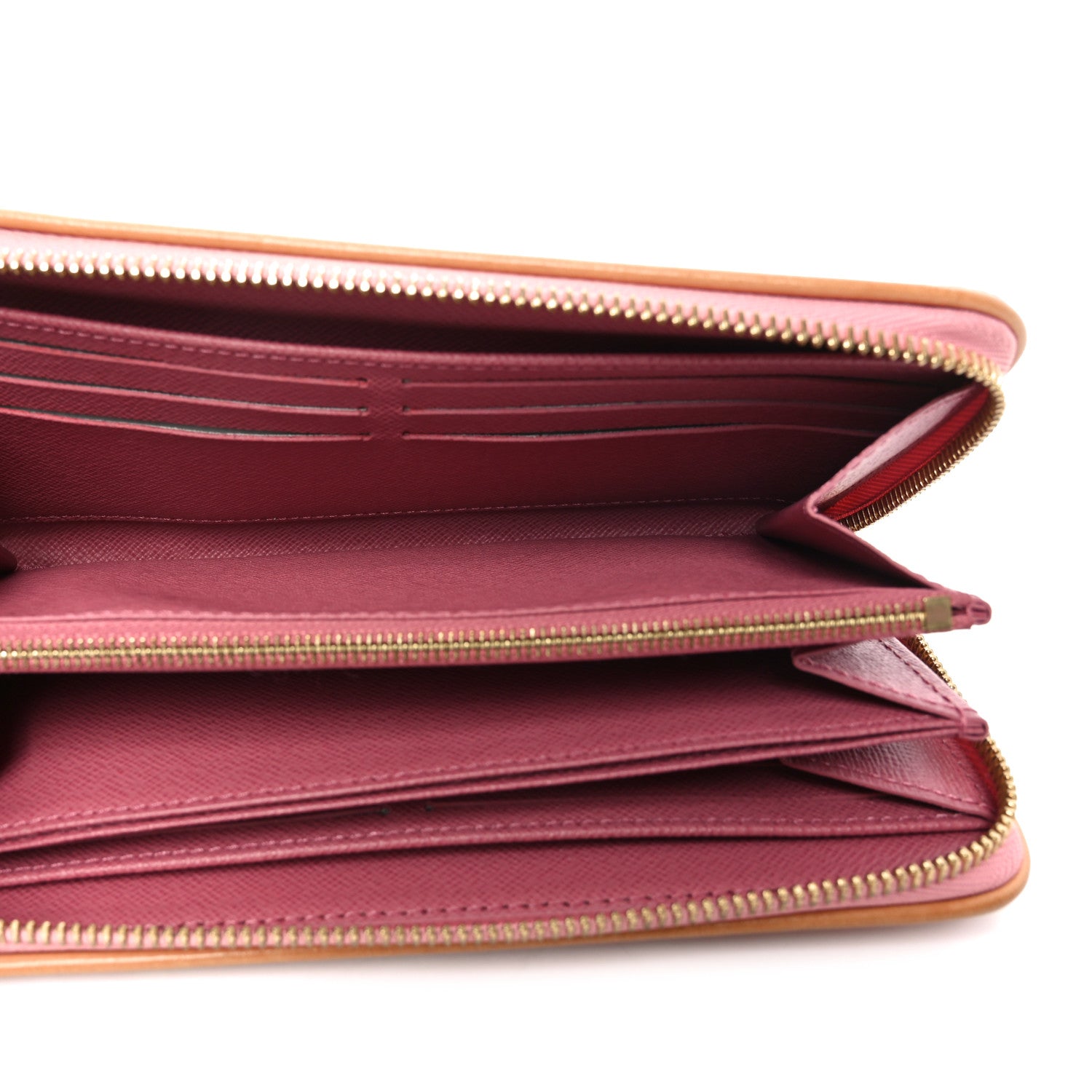 Louis Vuitton Denim Monogram Jacquard Zippy Wallet Pink 5 of 8