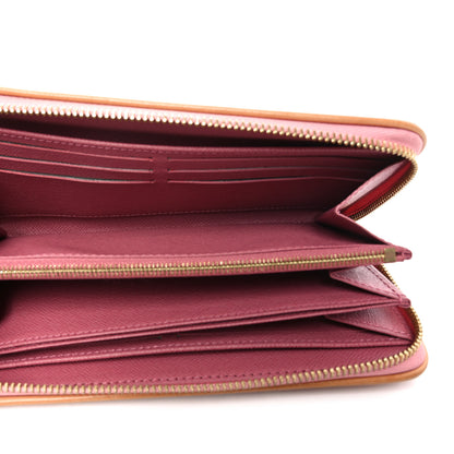 Louis Vuitton Denim Monogram Jacquard Zippy Wallet Pink 5 of 8