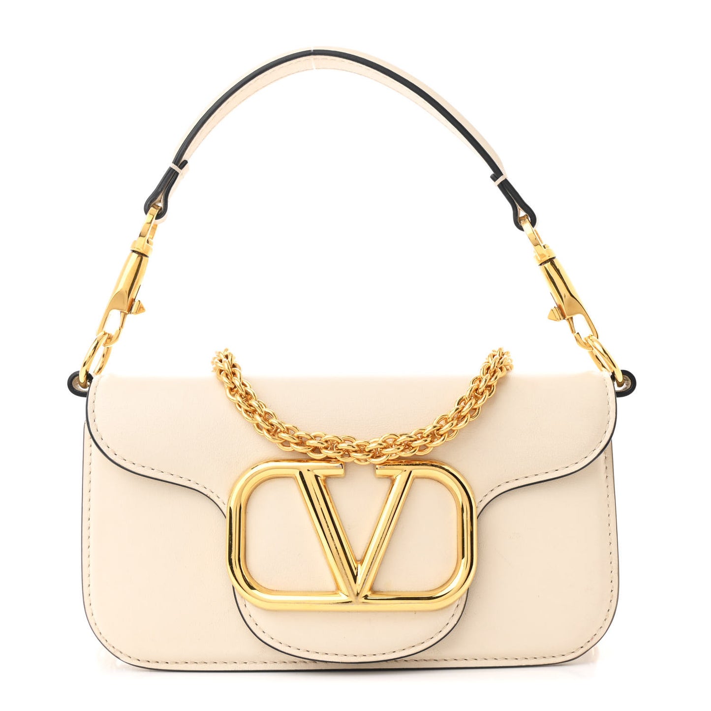 Calfskin Vlogo Small Loco Shoulder Bag Light Ivory