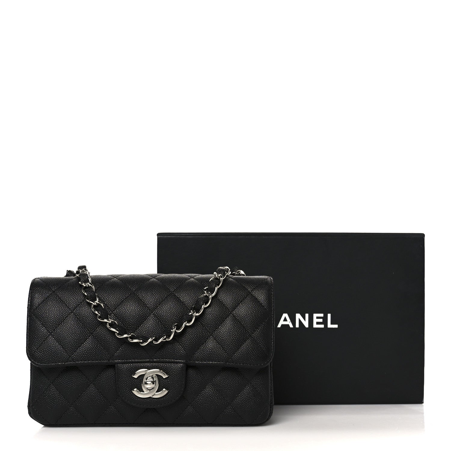 Chanel Caviar Quilted Mini Rectangular Flap Black 12 of 12