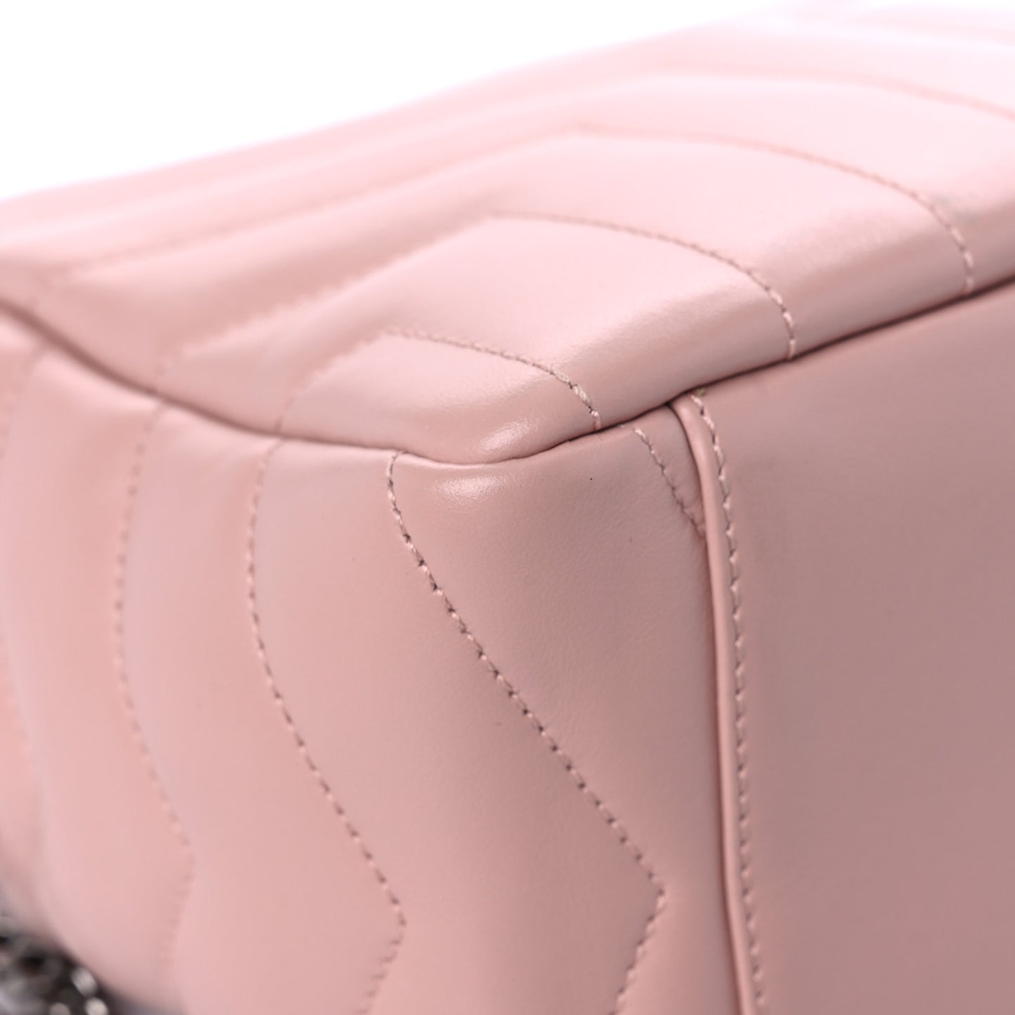 Calfskin Y Quilted Monogram Small Loulou Camera Pale Pink