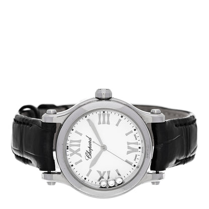 Chopard Stainless Steel Alligator 3 Diamond 30mm Happy Sport Quartz Watch 2 of 4