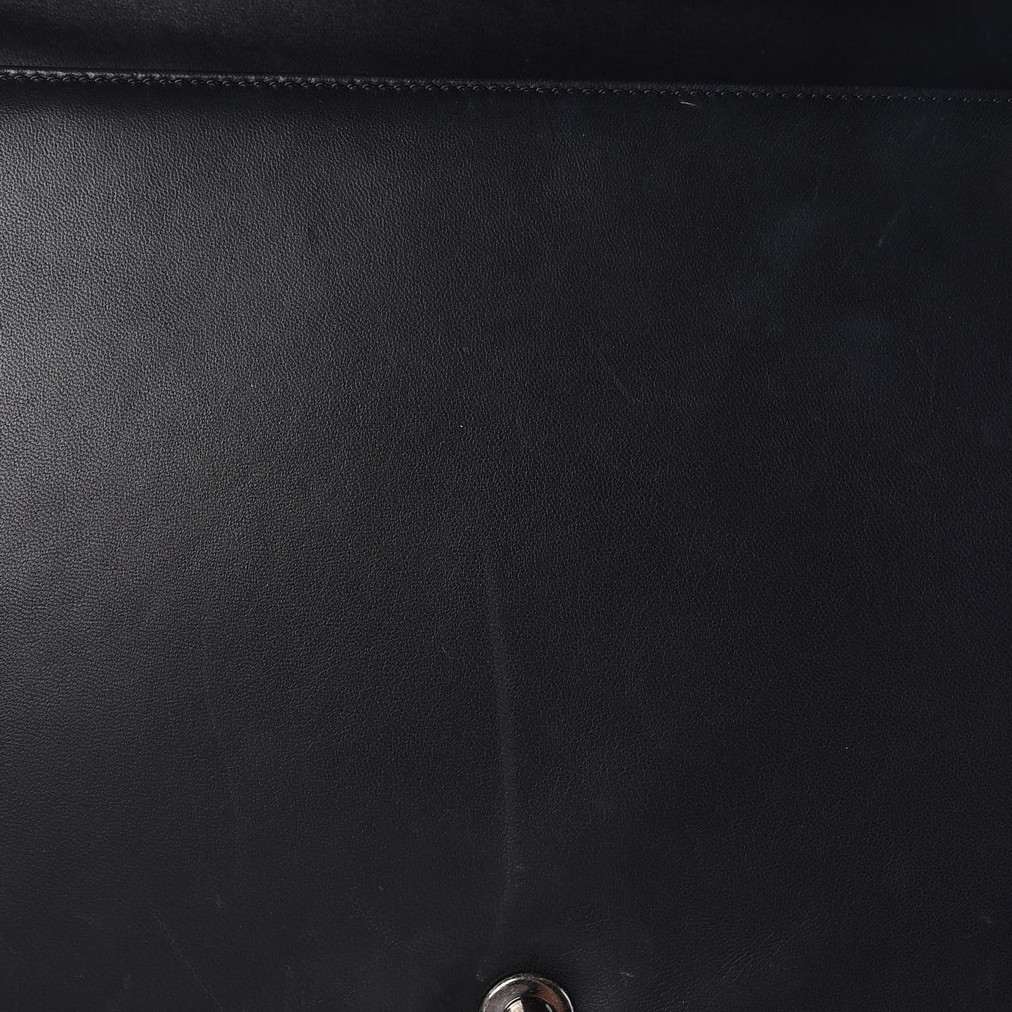 Lambskin Quilted Large Boy Flap Black