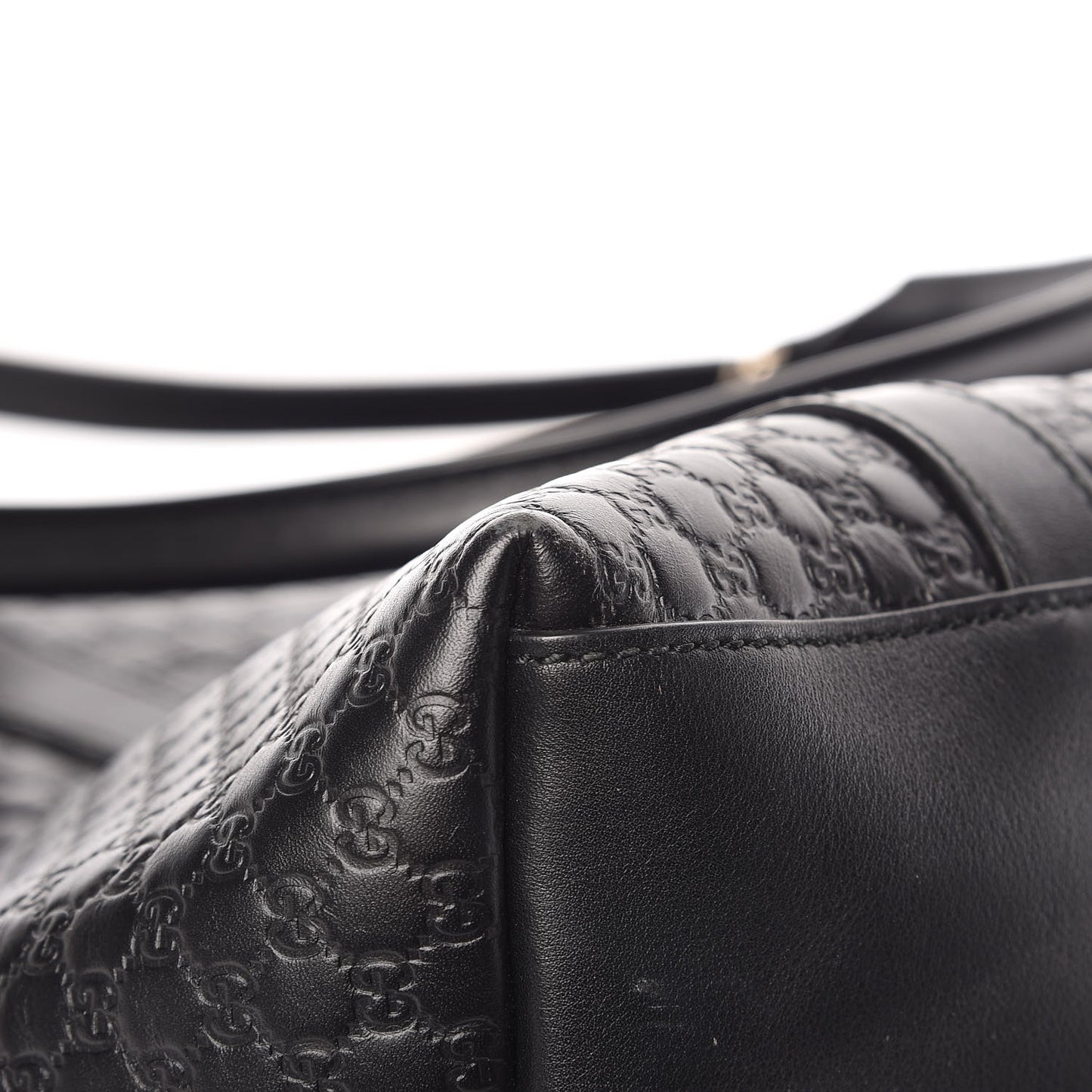 Soft Microguccissima Large Dome Satchel Black