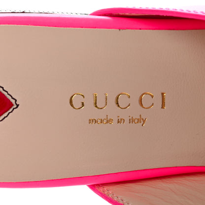 Gucci Calfskin Womens Princetown Slippers 35.5 Fuxia Fluo 6 of 15