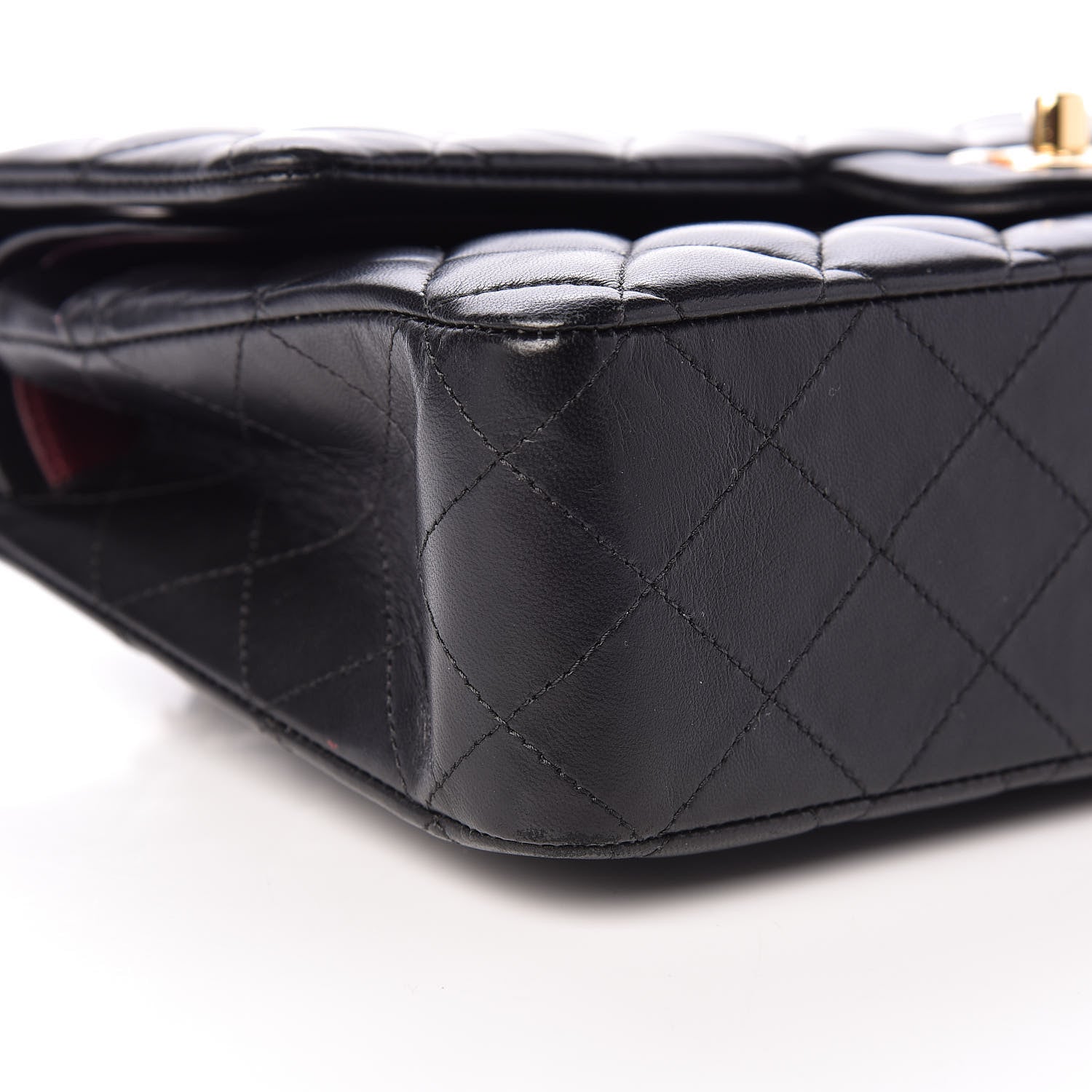Chanel Lambskin Quilted Medium Double Flap Black 10 of 13