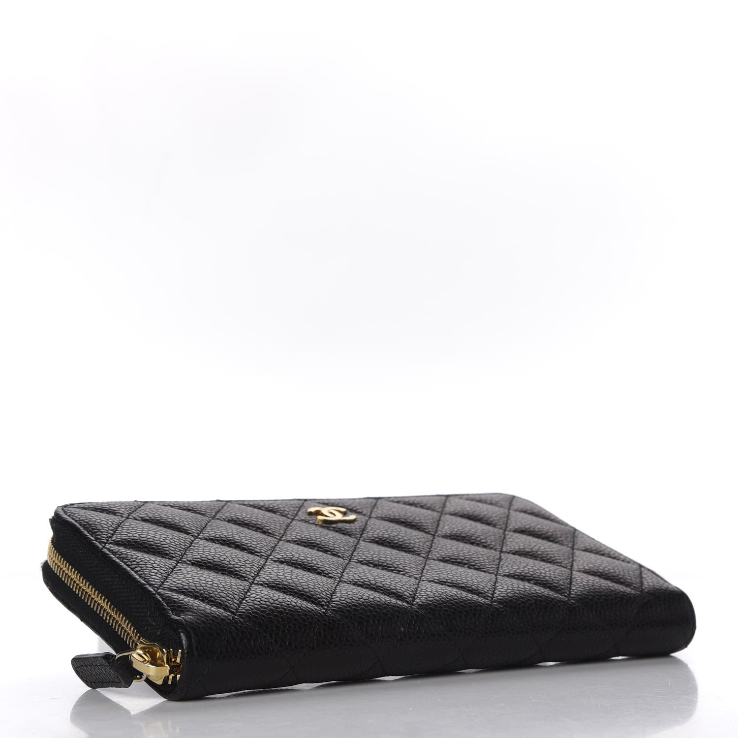 Chanel Caviar Quilted Large Gusset Zip Around Wallet Black 4 of 8
