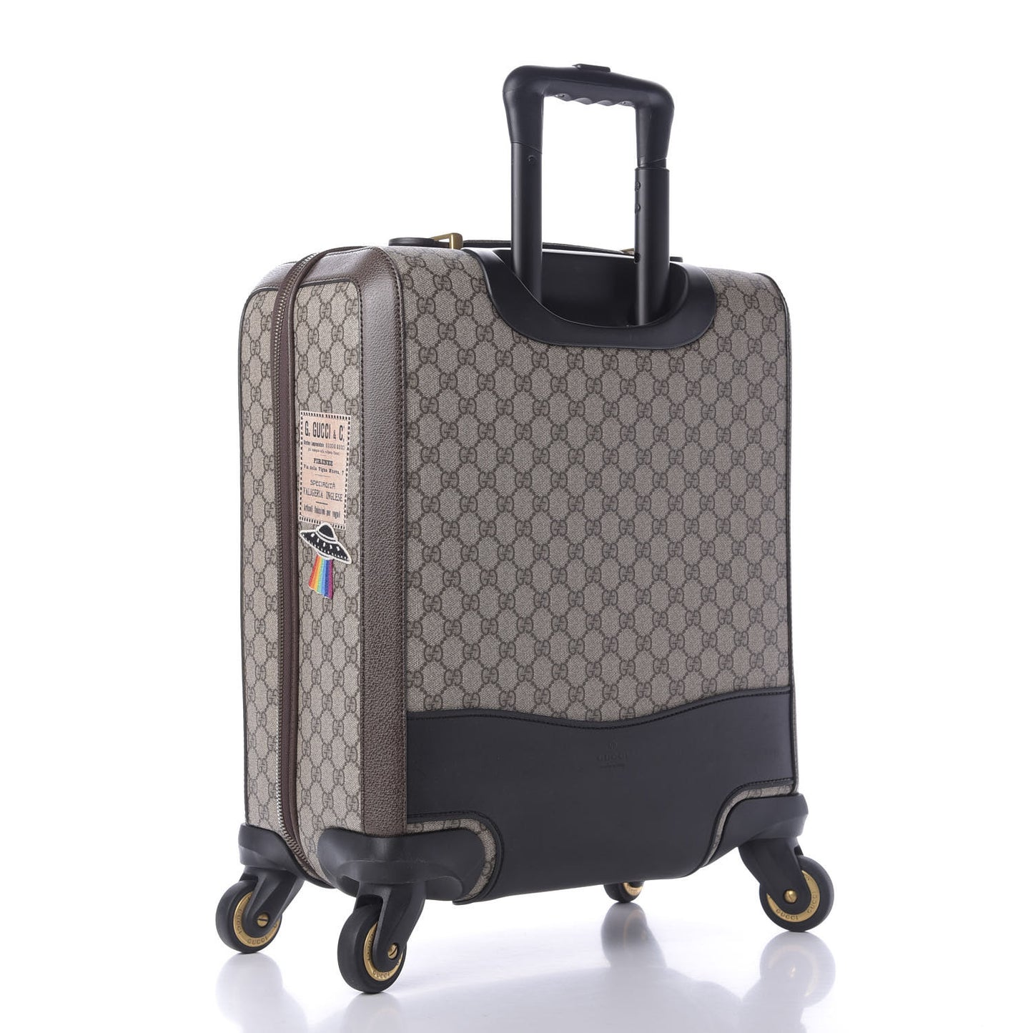 GG Supreme Monogram Courrier Carry On Trolley Brown