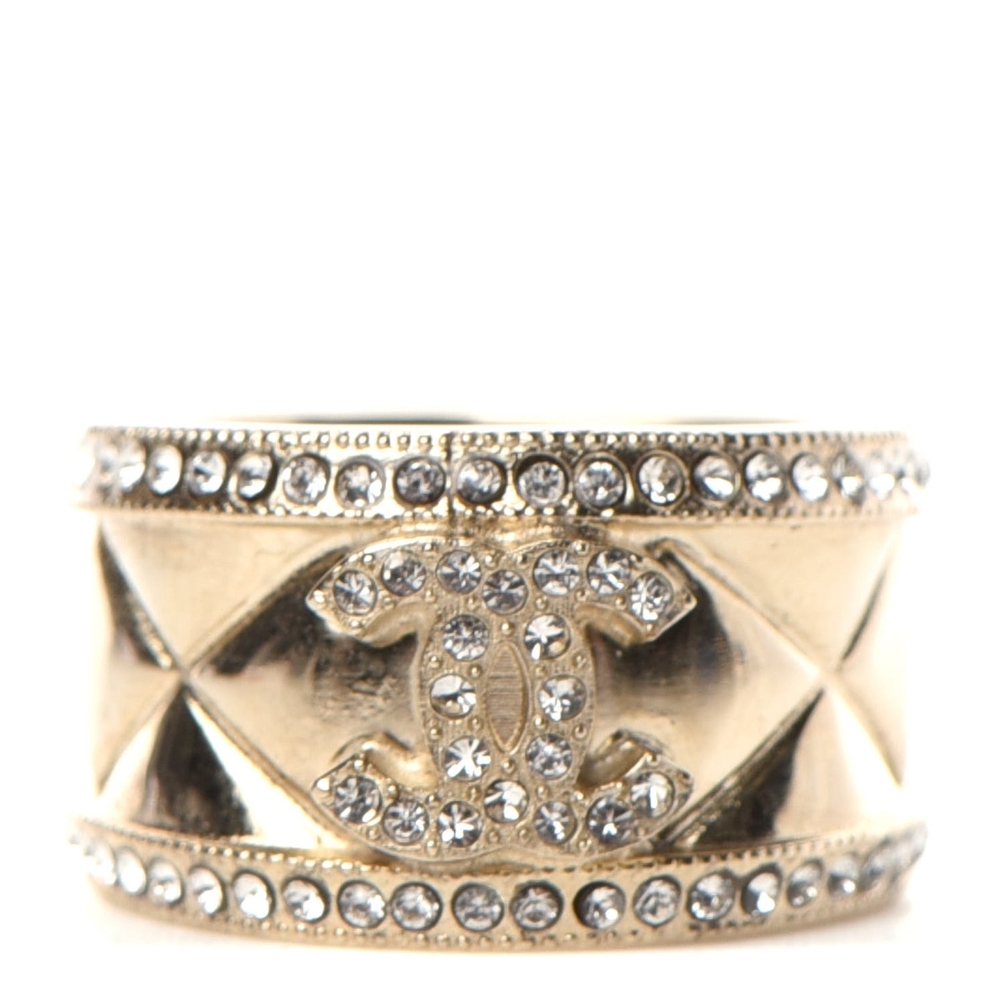 Crystal CC Ring 52 6 Gold