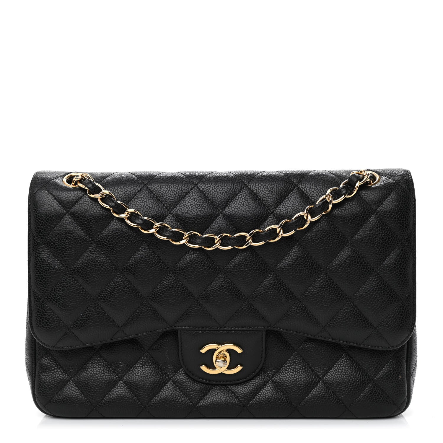 Chanel Caviar Quilted Jumbo Double Flap Black 1 of 13