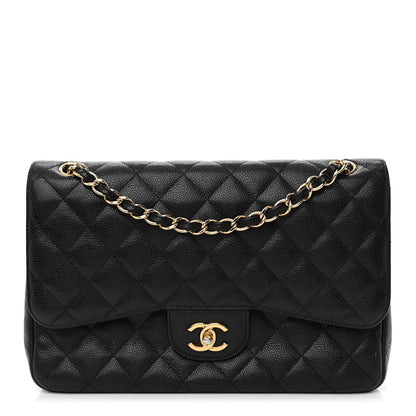 Chanel Caviar Quilted Jumbo Double Flap Black 1 of 13