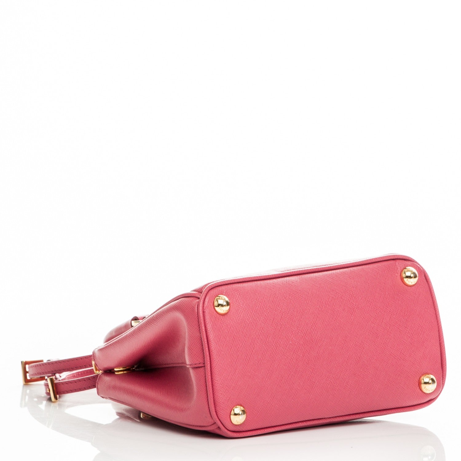 Prada Saffiano Lux Micro Galleria Double Zip Tote Peonia 4 of 7