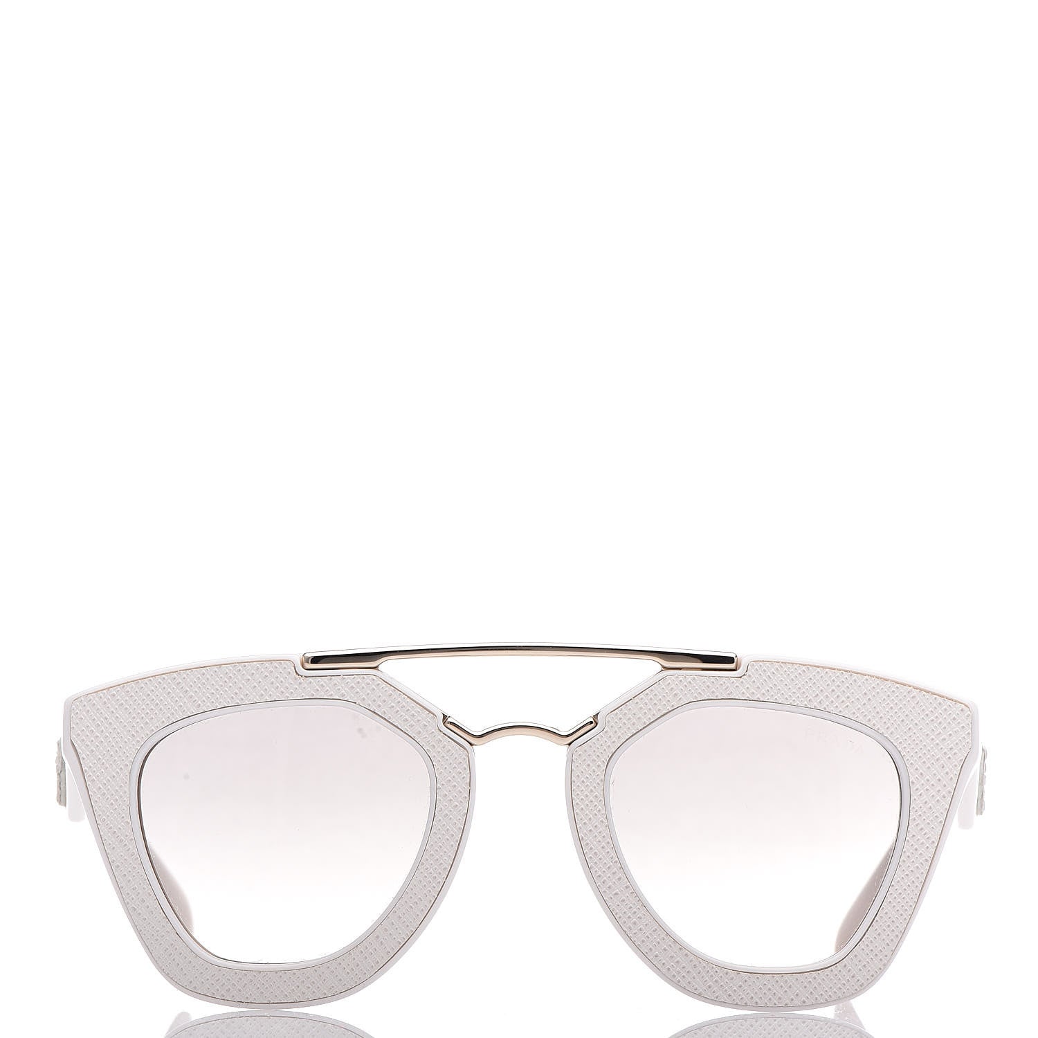 Prada Saffiano Cinema Sunglasses SPR14S White 2 of 8