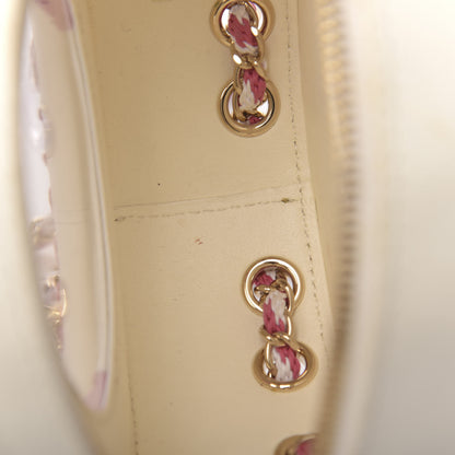 Chanel Lambskin Coco Lifesaver Round Bag Pink White 8 of 13