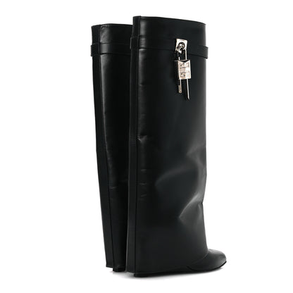 Givenchy Calfskin Shark Lock Pant Boots 36 Black 5 of 13