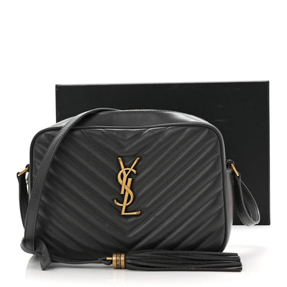 Saint Laurent Calfskin Matelasse Monogram Lou Camera Bag Storm 11 of 11