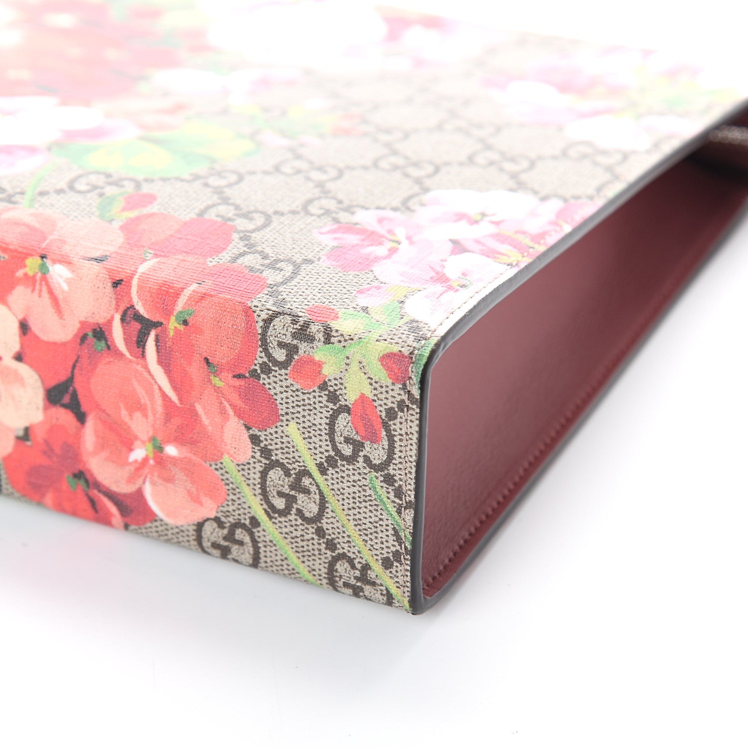 Gucci GG Supreme Monogram Blooms Large Cosmetic Case Beige Multicolor Dry Rose 7 of 7