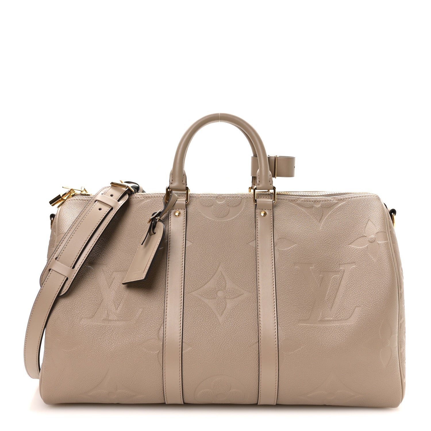 Louis Vuitton Empreinte Monogram Giant Keepall Bandouliere 45 Tourterelle Tourterelle 1 of 8