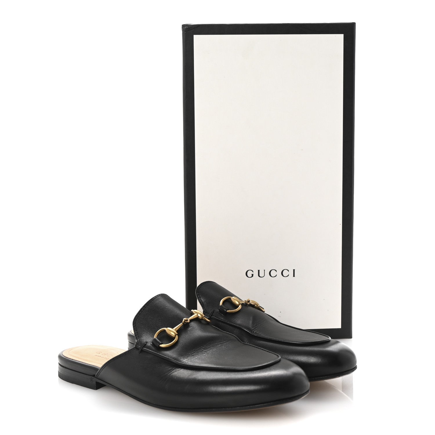 Gucci Calfskin Womens Princetown Slippers 36.5 Black 10 of 10