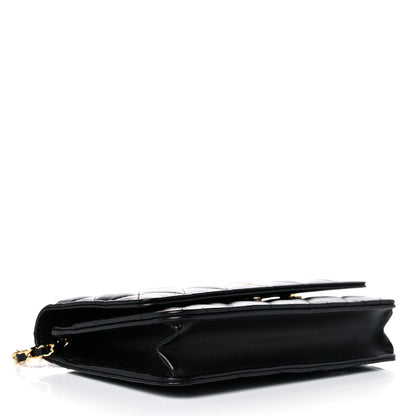 Chanel Lambskin Quilted Wallet On Chain WOC Black 4 of 14