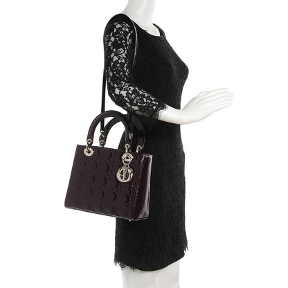 Christian Dior Patent Cannage Medium Lady Dior Purple 2 of 8
