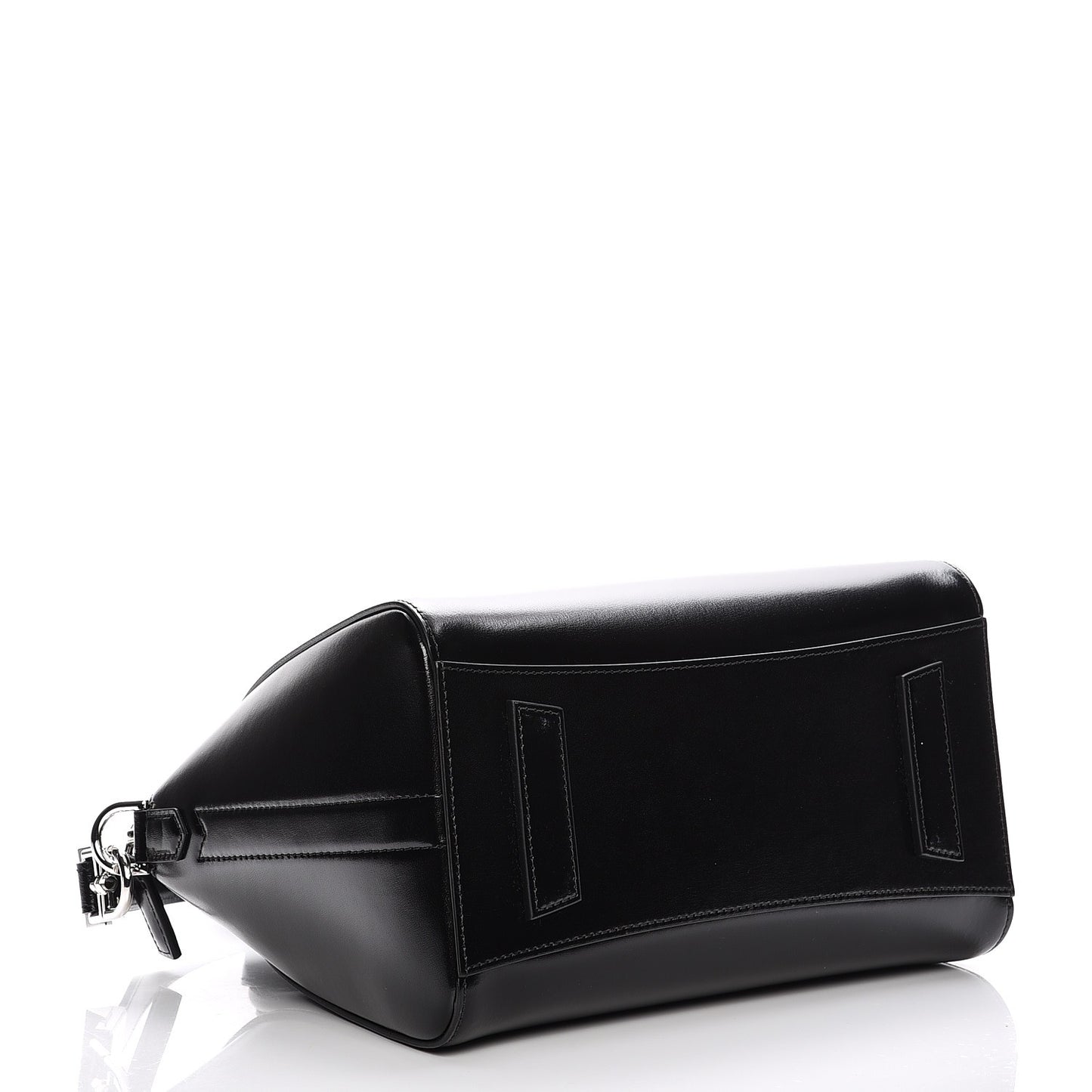 Shiny Lord Calfskin Small Antigona Black