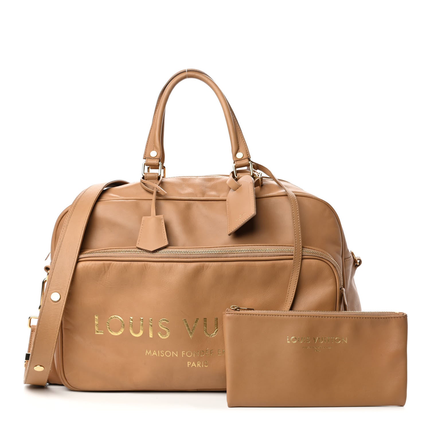 Louis Vuitton Supple Calfskin Paname Take Off Flight Duffle Beige 1 of 6