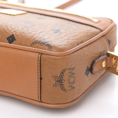 MCM Visetos Heritage Crossbody Bag Cognac 9 of 10