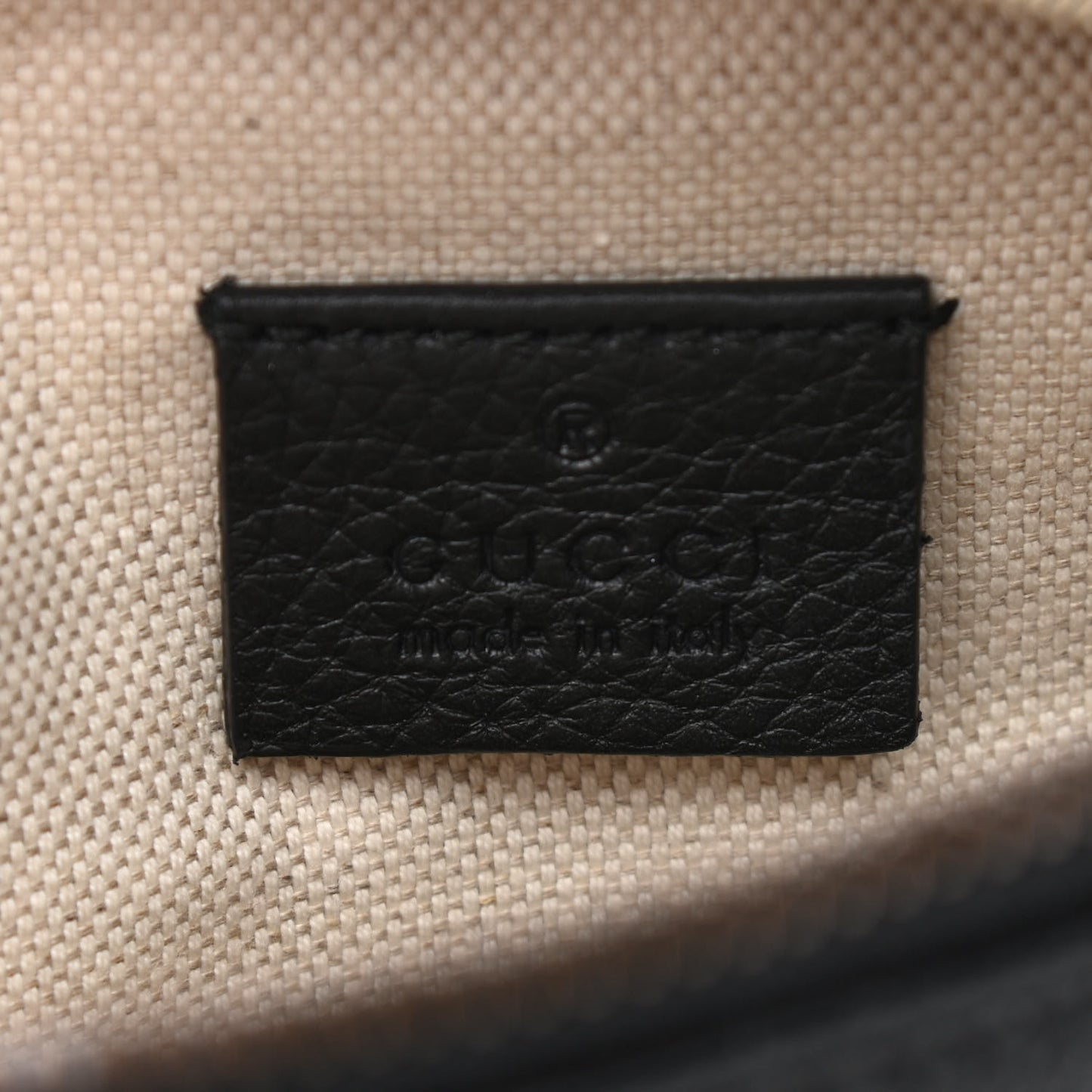 Grained Calfskin Small Logo Belt Bag Black