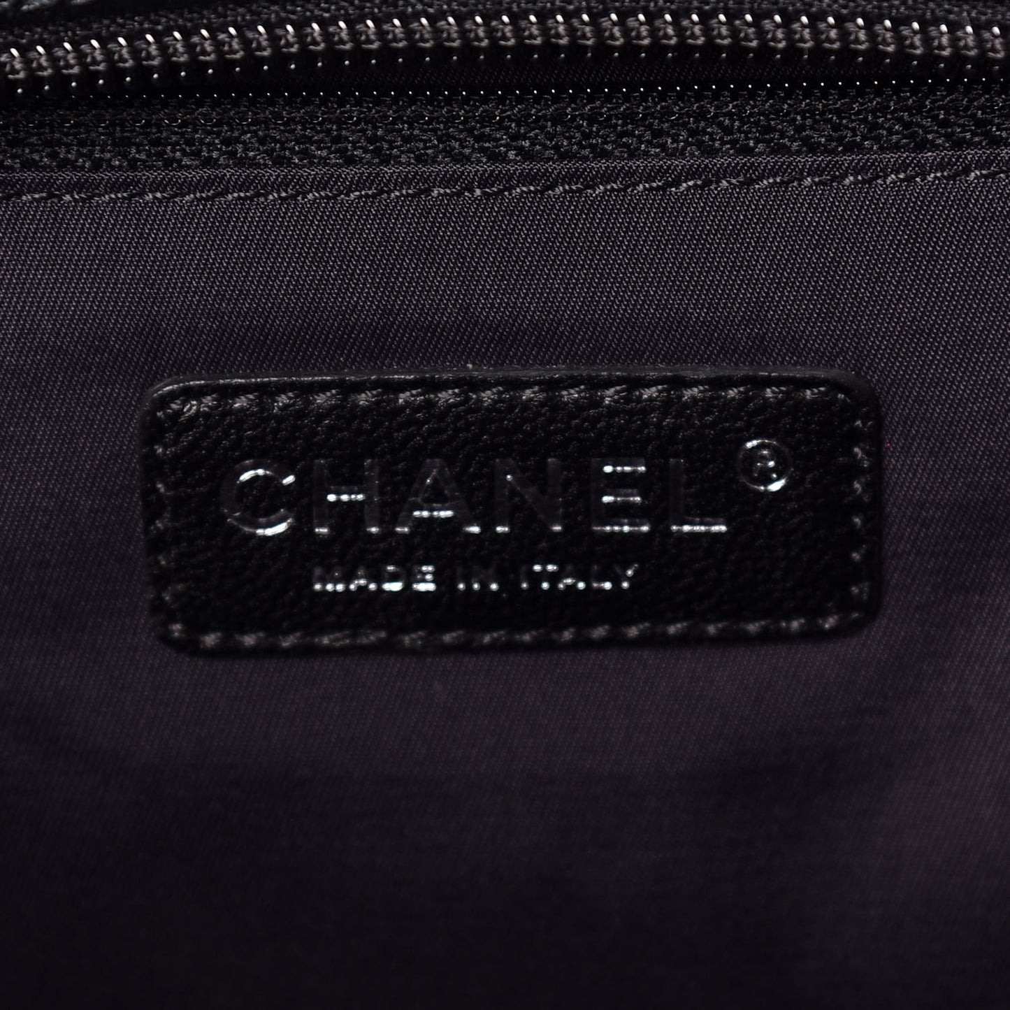 Coated Canvas Quilted Large Paris Biarritz Tote Black