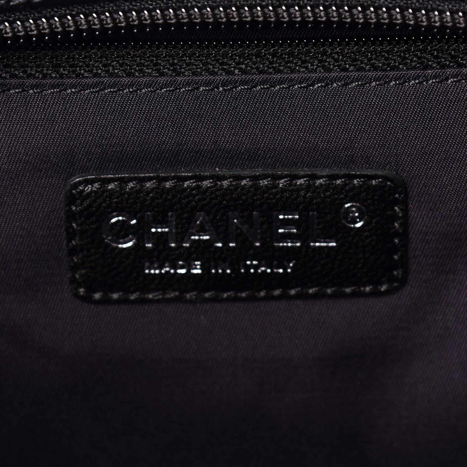 Chanel Coated Canvas Quilted Large Paris Biarritz Tote Black 9 of 14