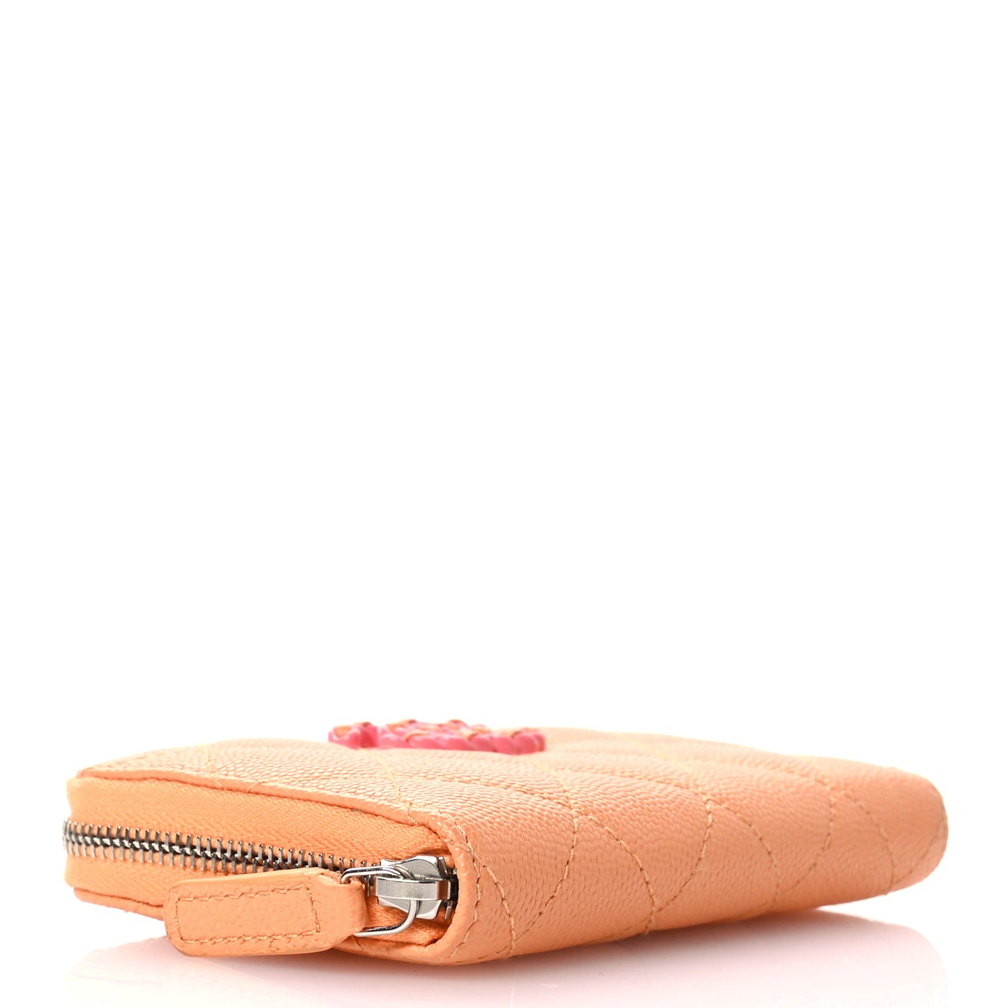 Caviar Flashy CC Zip Card Holder Wallet Orange
