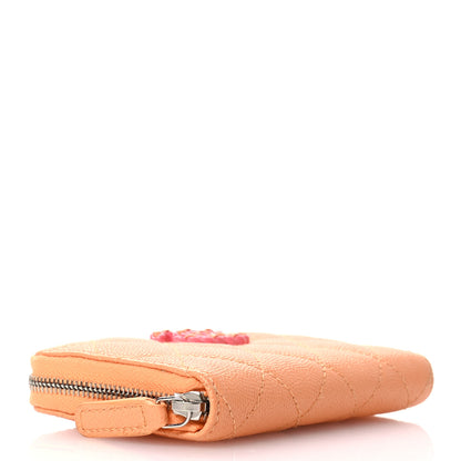 Chanel Caviar Flashy CC Zip Card Holder Wallet Orange 4 of 8