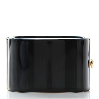 Chanel Resin Pearl CC Cuff Black 3 of 5