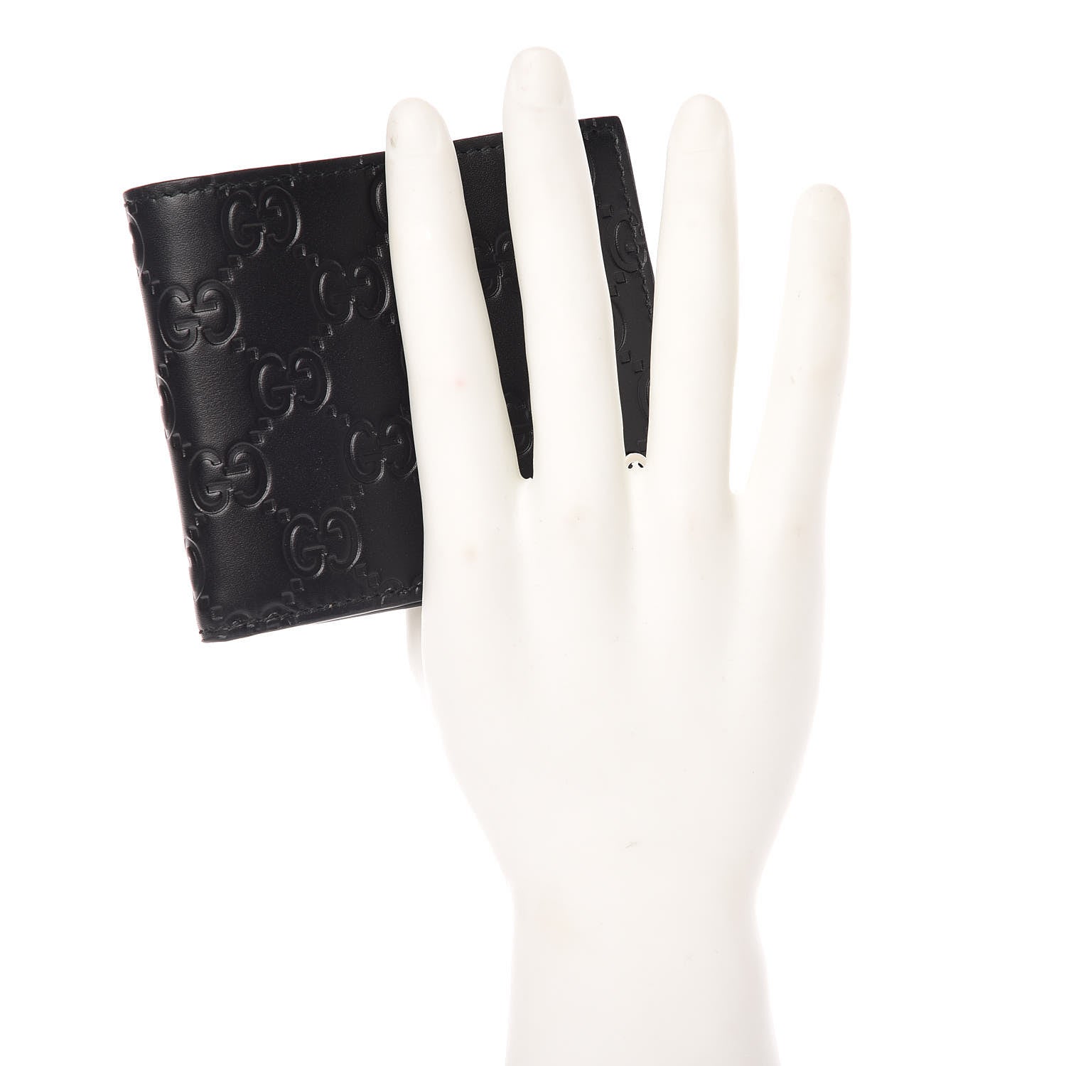 Gucci Guccissima Signature Dorian Bi-Fold Wallet Black 2 of 10