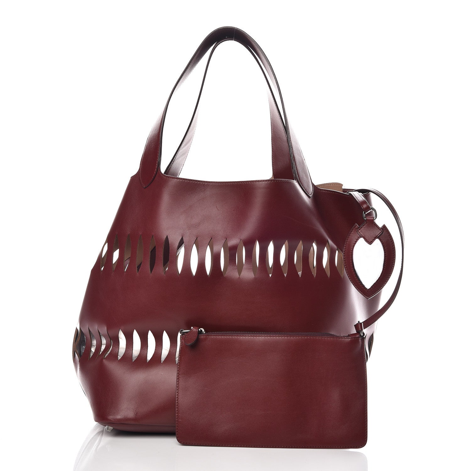 Alaia Calfskin Oval Laser Cut Out Tote Pourpre 1 of 9