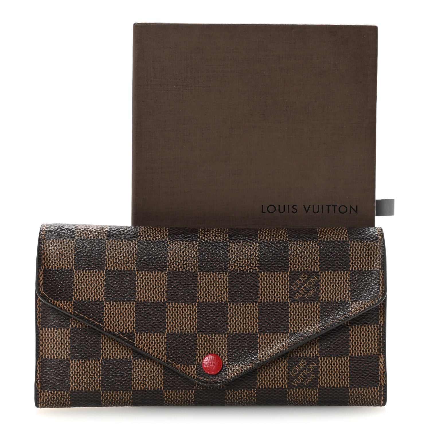 Louis Vuitton Damier Ebene Josephine Wallet Red 7 of 7