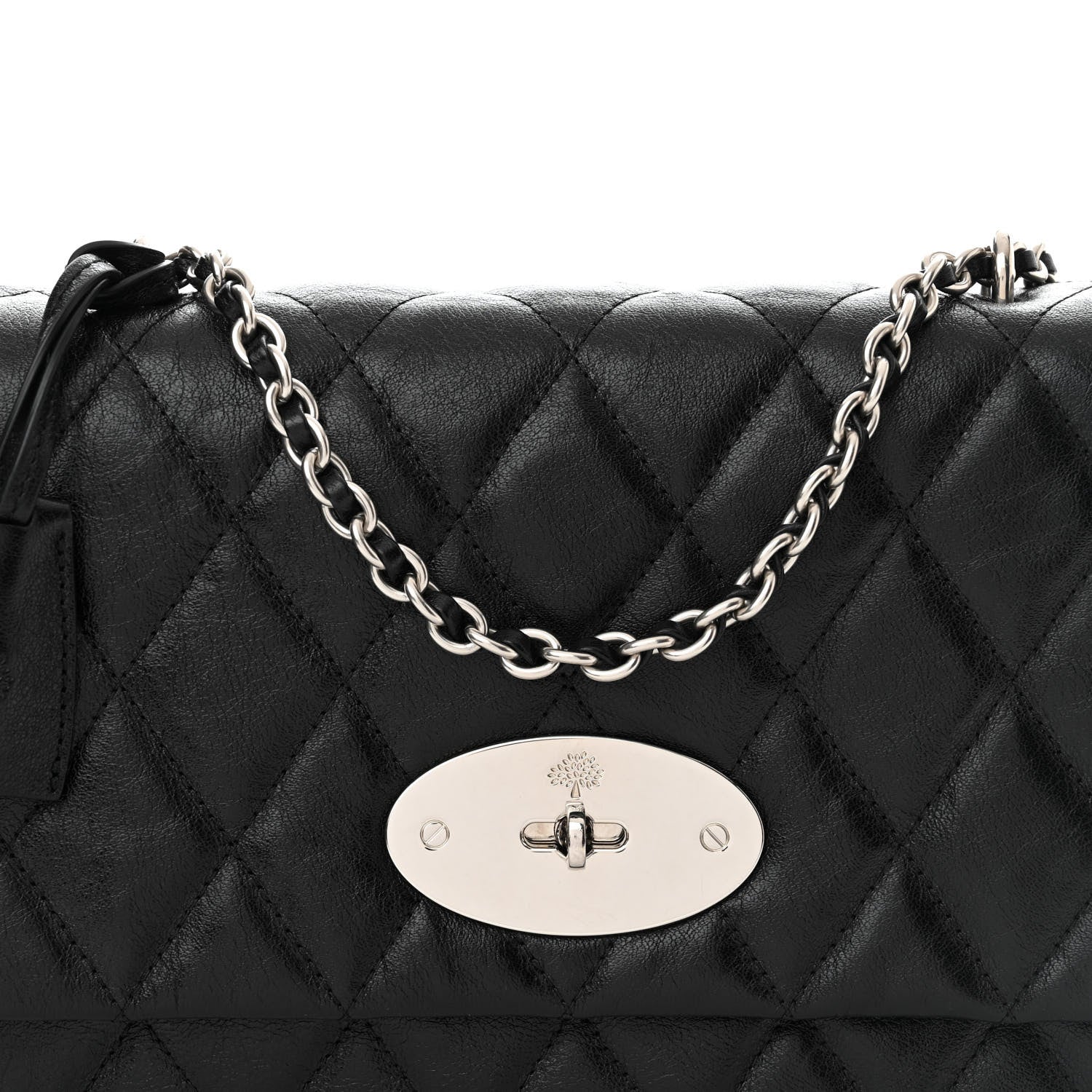 Mulberry Shiny Buffalo Medium Lily Flap Black 7 of 9