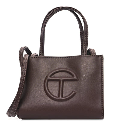 Telfar Vegan Leather Small Shopping Bag Chocolate 1 of 10