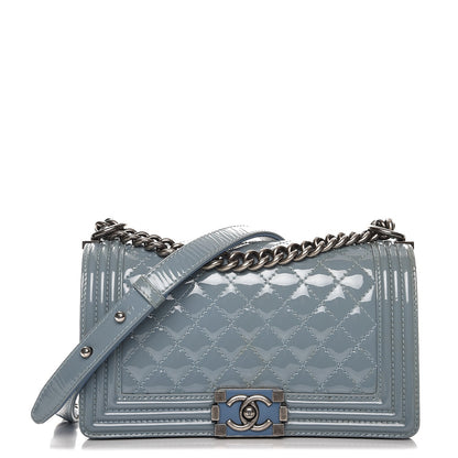 Chanel Patent Calfskin Medium Boy Flap Light Blue 1 of 11