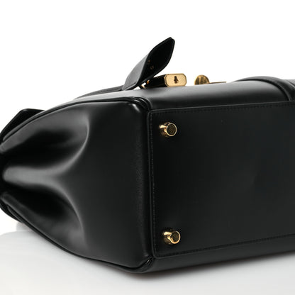 Celine Satinated Calfskin Medium 16 Top Handle Bag Black 10 of 13