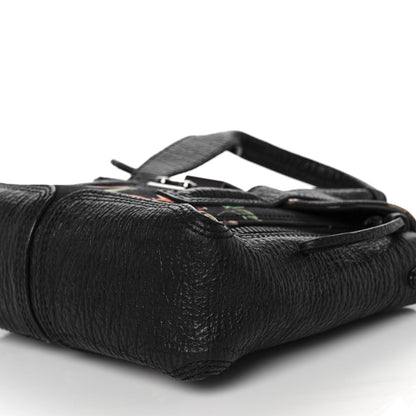 3.1 Phillip Lim Textured Calfskin Canvas Mini Floral Pashli Satchel Black Multicolor 9 of 16