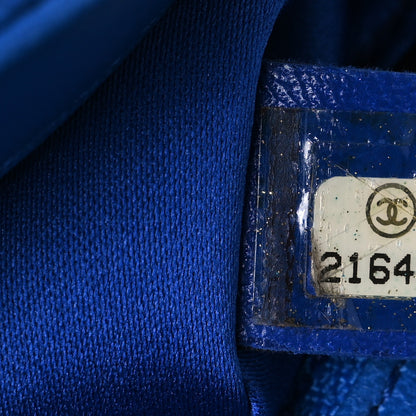 Chanel Lambskin Quilted Medium CC Crossing Flap Blue 6 of 9